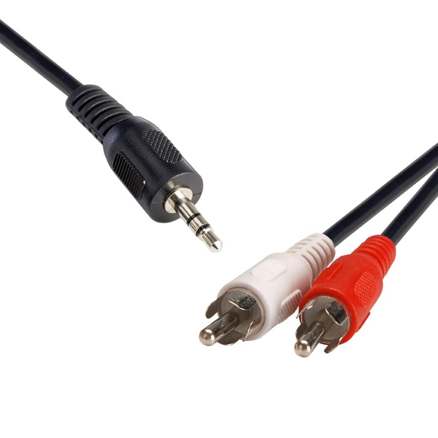 8Ware 3.5 Streo Plug to 2 x RCA Plug Male to Male Vadio Cable for Multi Device 1.5m Cable 8Ware 3.5 Streo Plug to 2 x RCA Plug Male to Male Vadio Cable for Multi Device 1.5m Cable